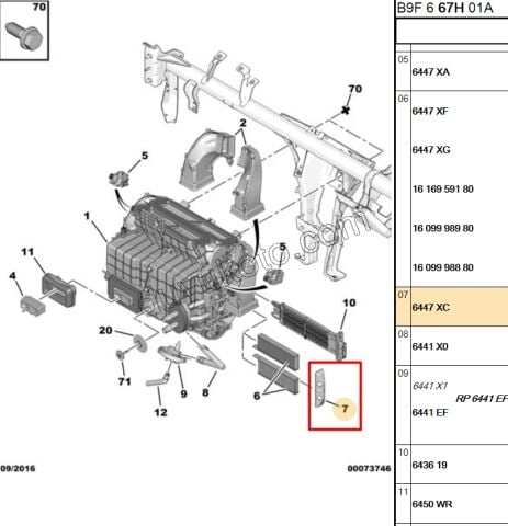 Polen Filtre Kapağı PRT3 C4PC