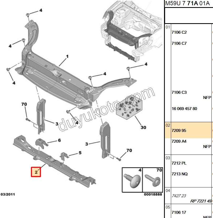 SAC RADYATOR ALT PRT2 XS2 1.9D, 1998/2003 1.6HDİ Euro4