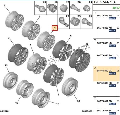 Çelik Jant P3082 16INC 7.0 J16 CH5-44