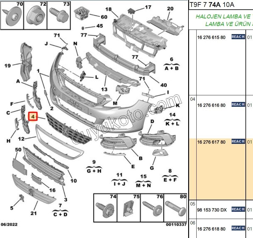 PANJUR ON TAMPON P3082 ARMA ? KROM ?