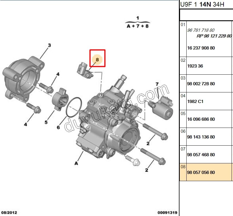 Mazot Pompası Sıcaklık Sensörü BXR3 EURO5 SIYAH UFAK