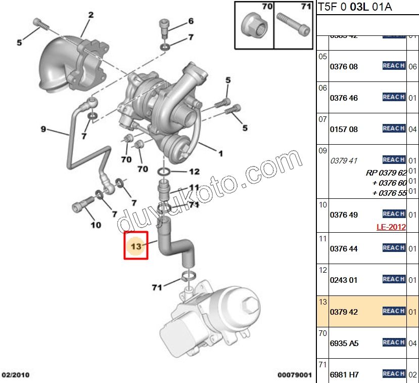 Turbo Hortumu Alt Kısa S 1.4HDİ Euro4 02/11