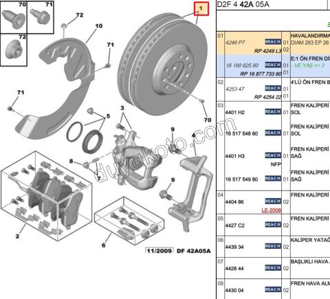 Ön Fren Diski Adet (X2) P407 P5081 P607