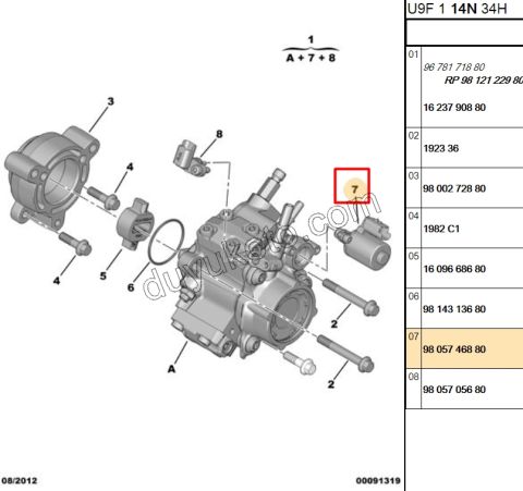 MUSUR BASINC MAZOT POMPA REGULATOR BXR3 2.2 130CV EURO5 POMPA
