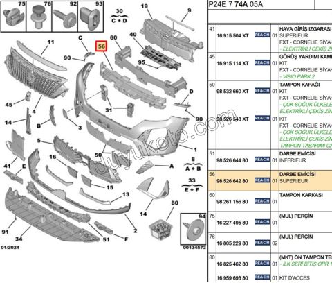 DARBE EMICI ON TAMPON ORTA P20082MQ 3LED