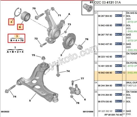 Ön Teker Rulmanı YM AMI