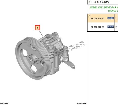 Direksiyon Pompası BXR3MQ DW12R