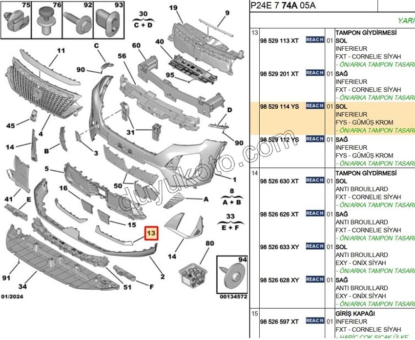 CITA ON TAMPON IZGARA ALTI L P20082MQ 3LED GUMUS KROM