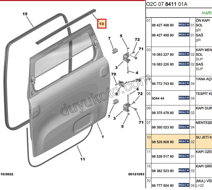 Kapı Ust Fitili AMI