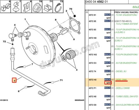HORTUM SERVOFREN PRT1 DW8 9632462080