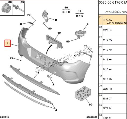 TAMPON ARKA C42 2010> SENSOR+