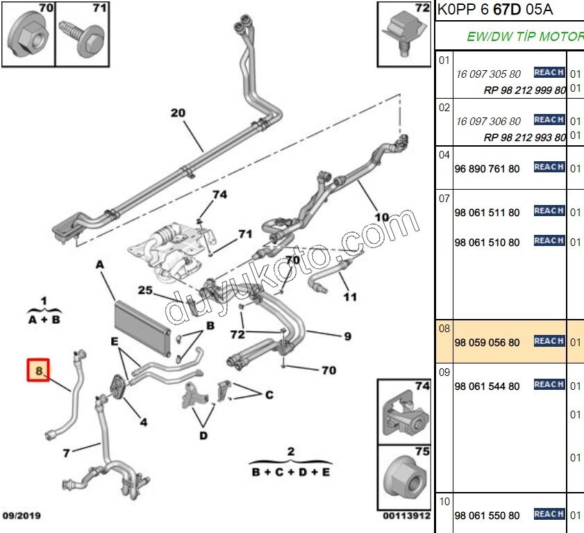 Kalorifer Hortumu EXP4 SCD4 Tahliyeli