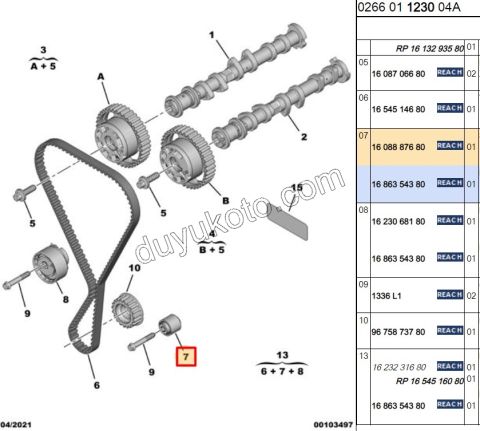 Eksantrik/Triger Düz (Sabit) Rulmanı EB2M EB2F 60KW