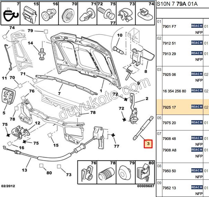 Motor Kaput Amortisörü P106