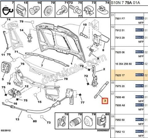 Motor Kaput Amortisörü P106