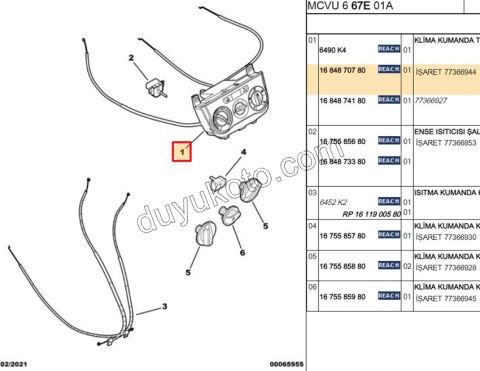 Kalorifer (Klima) Kumanda Paneli