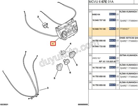 Kalorifer (Klima) Kumanda Paneli