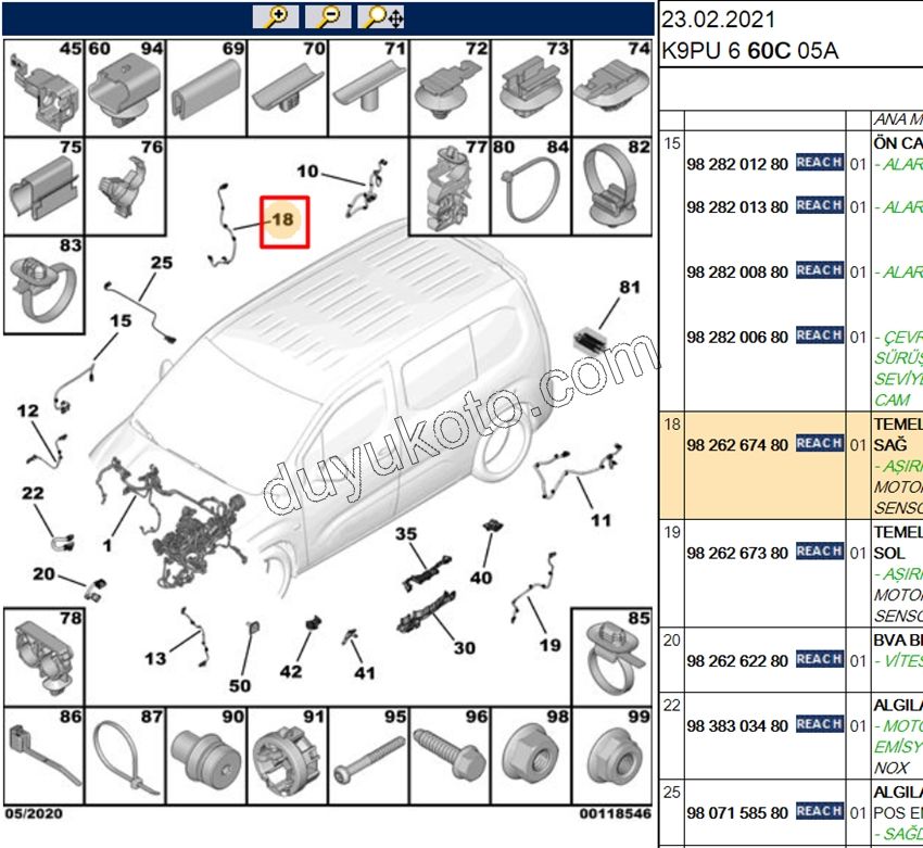 KABLO TESISAT FAR AYAR YUKSEKLIK R P3082