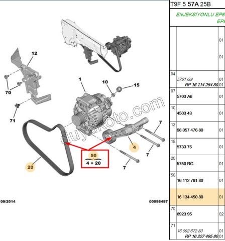 KIT KAYIS ALTER 1.6VTi 120HP