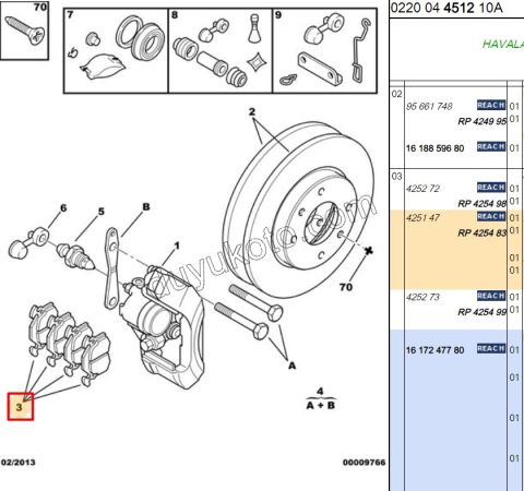 Fren Balatası Ön Tk EM P106