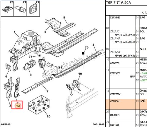 SAC ON SASE UCU DIKME R P3071 P3072