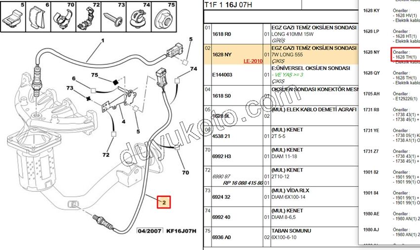 LAMBDA SENSOR ALT 1.4İ YM