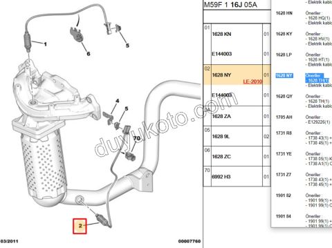LAMBDA SENSOR ALT 1.4İ YM