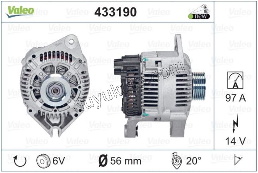 ALTERNATOR P306 XU7JP 12V 110A