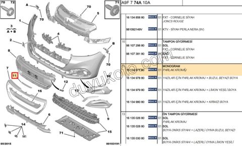 ARMA ON PEUGEOT YAZI P2081 KROM