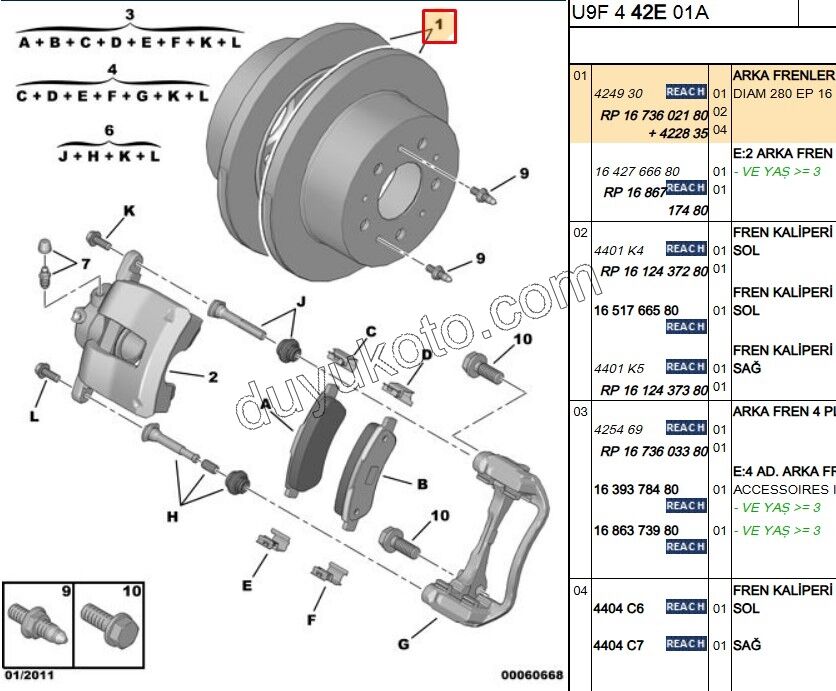 Fren Diski Arka 3.0CC BXR3 X 2AD
