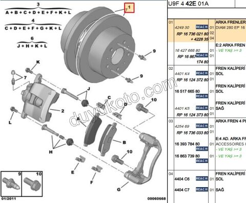 Fren Diski Arka 3.0CC BXR3 X 2AD