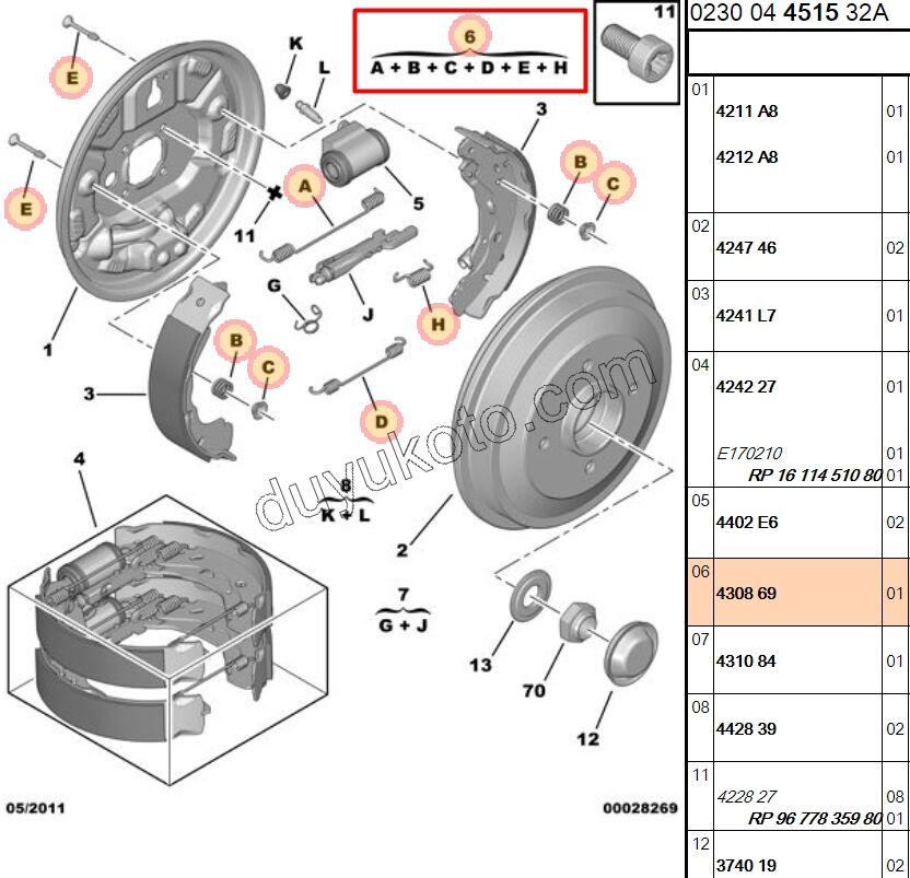 Arka Fren Yay Takımı KAMPANA ABS'li C2 C3 P301
