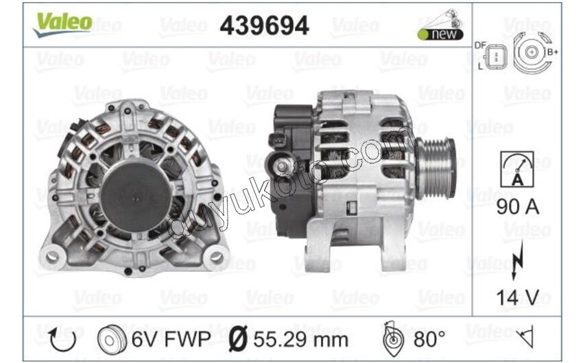Sarj Dinamosu Alternatör Klimalı PRT2 BXR2 DW10 8V