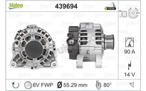 Sarj Dinamosu Alternatör Klimalı PRT2 BXR2 DW10 8V