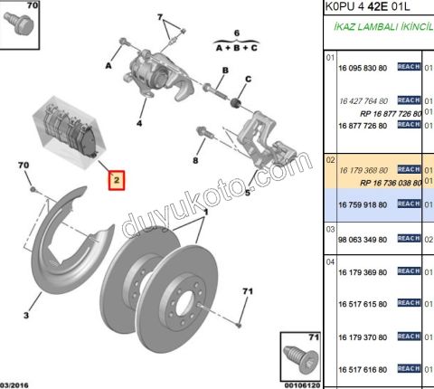 Fren Balatası Arka Tk EXP4