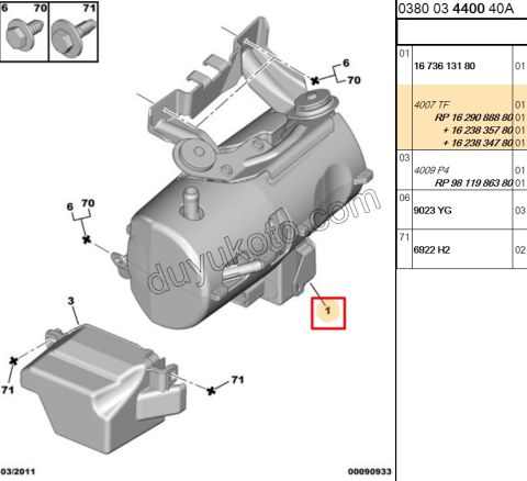Direksiyon Pompası SCD3 EXP3 DW10 8V