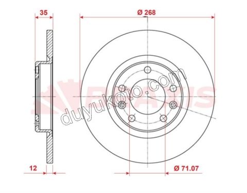 Fren Diski Arka Tk P3082 P30082 C4PC2 PRT4 P408