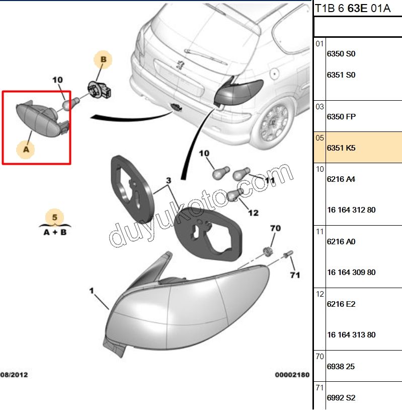 Peugeot 206/206sw Sis Lambası Ara Tampon 1998/2007