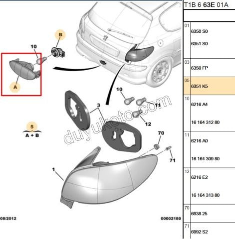 Peugeot 206/206sw Sis Lambası Ara Tampon 1998/2007