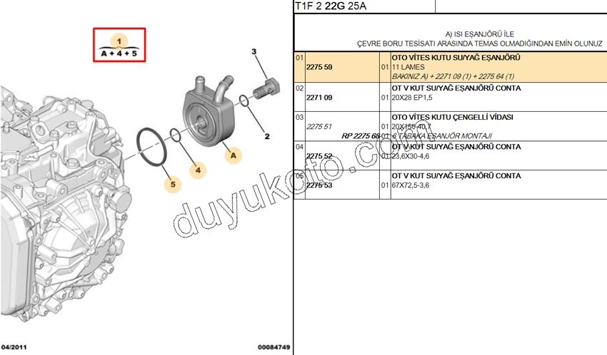 SOGUTUCU YAG AL4 P206 P306 P307 P406 YAMUK BORU INCE
