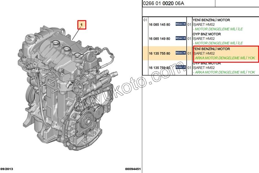 MOTOR KOMPLE EB2M P301 DENGE MILI--