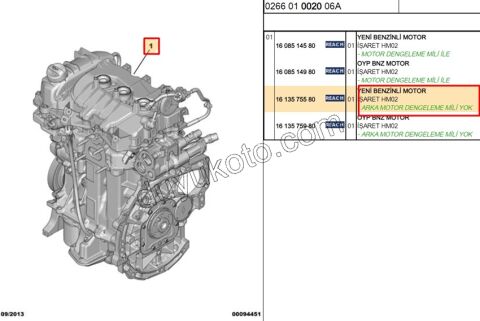 MOTOR KOMPLE EB2M P301 DENGE MILI--