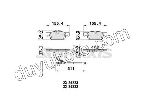 Fren Balatası Ön Tk P5081 1.6HDİ Euro4