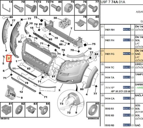 Ön Tampon R BXR3 DODIK- SIS-