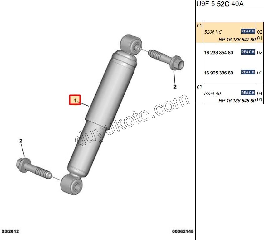 Arka Amortisör BXR3