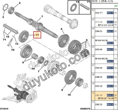 DISLI GERI VITES BURCLU BE4 ENO
