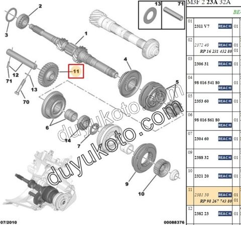 DISLI GERI VITES BURCLU BE4 ENO
