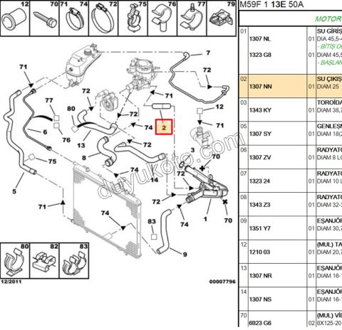HORTUM BAYPAS 1.9D, 1998/2003 8.5CM