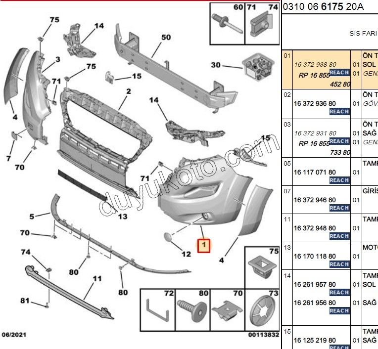 Ön Tampon L BXR3MQ SIS+