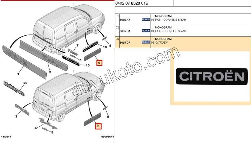YAZI CITROEN BR2
